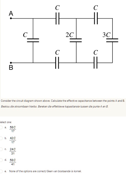 SOLVED: c I A 2C 3C c c = B Consider the circuit diagram shown above ...