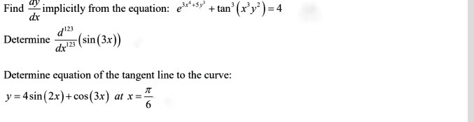 SOLVED: Find implicitly from the equation: tan