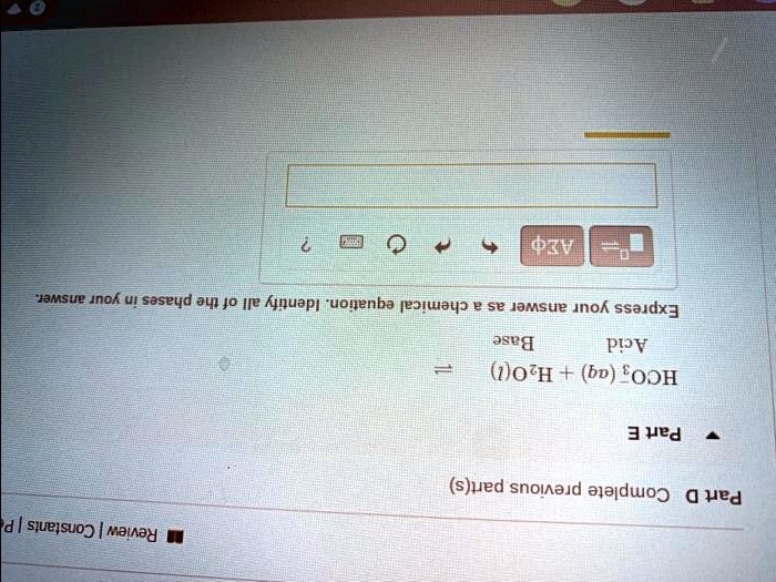 SOLVED: Express your answer as a chemical equation: Identify all of the