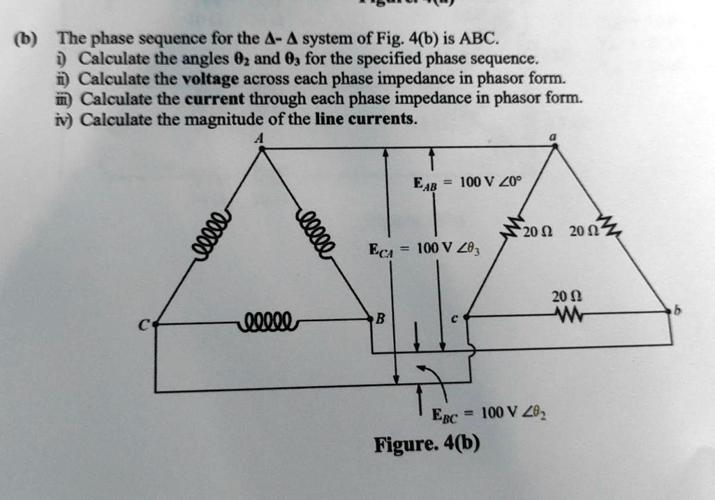 SOLVED The phase sequence for the 4system of Fig 4(b) is ABC