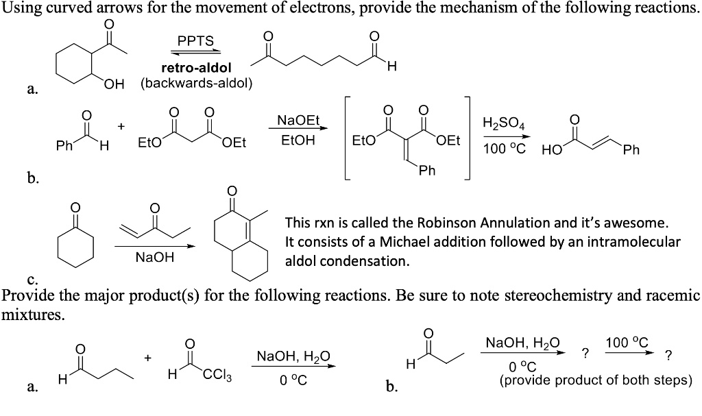 SOLVED:UUsing curved arrows for the movement of electrons, provide the ...