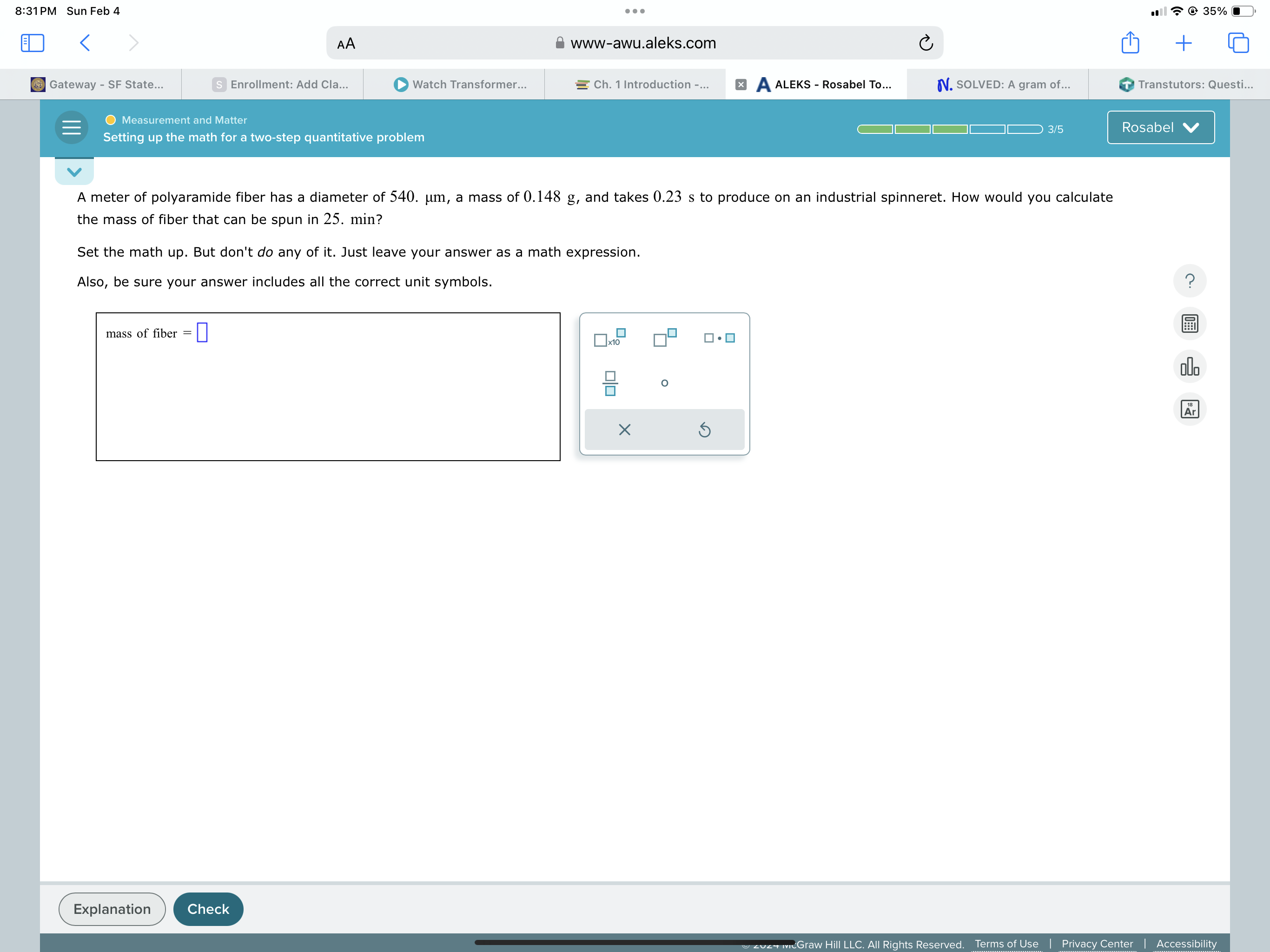 SOLVED: Gateway - SF State... Enrollment: Add Cla... Watch Transformer ...