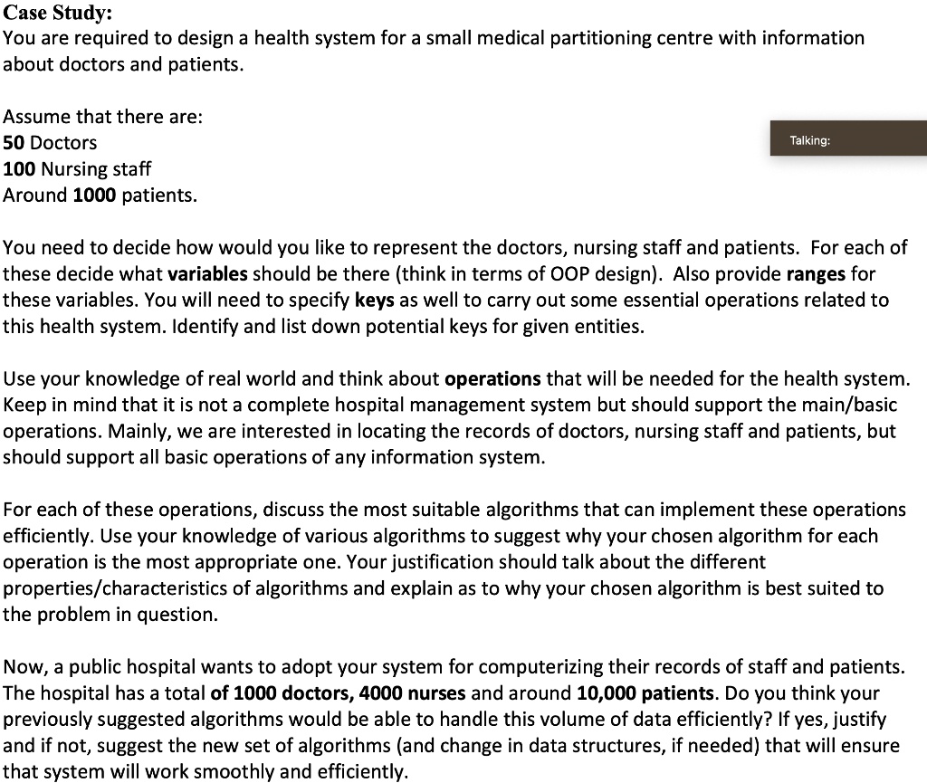 SOLVED Case Study and the Design 1. Variables, Ranges and Keys 2