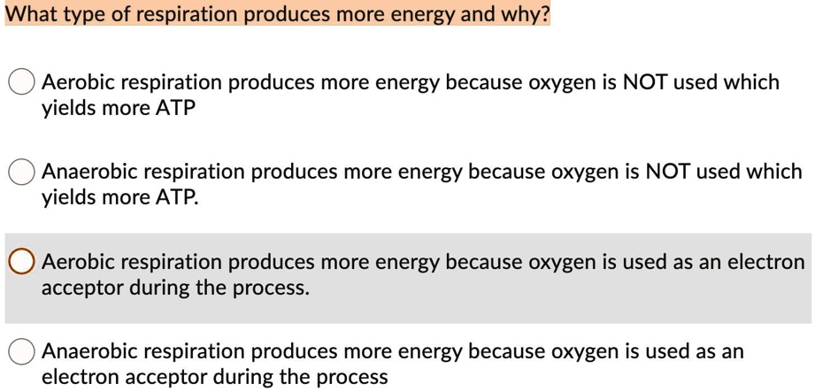 Solved Help Asap I Will Give Braniest What Type Of Respiration