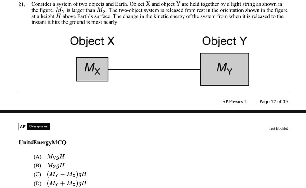 solved-21-21-consider-a-system-of-two-objects-and-earth-object-x-and