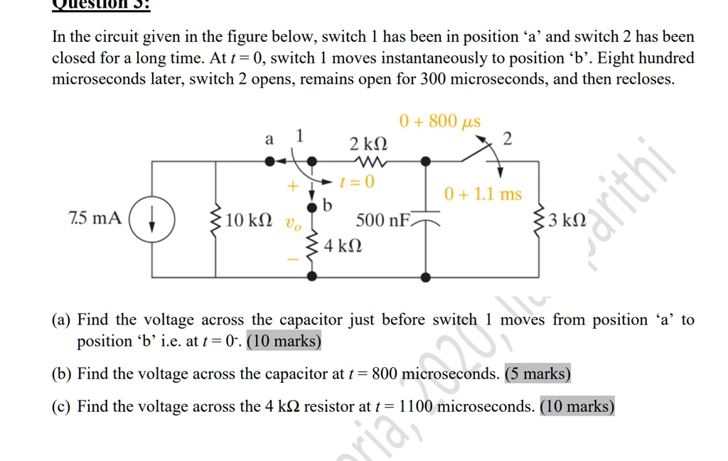 SOLVED: Question S: In The Circuit Given In The Figure Below, Switch 1 ...