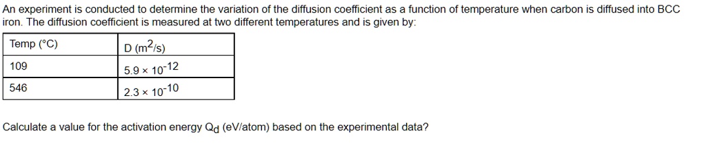 SOLVED: An experiment is conducted to determine the variation of the ...