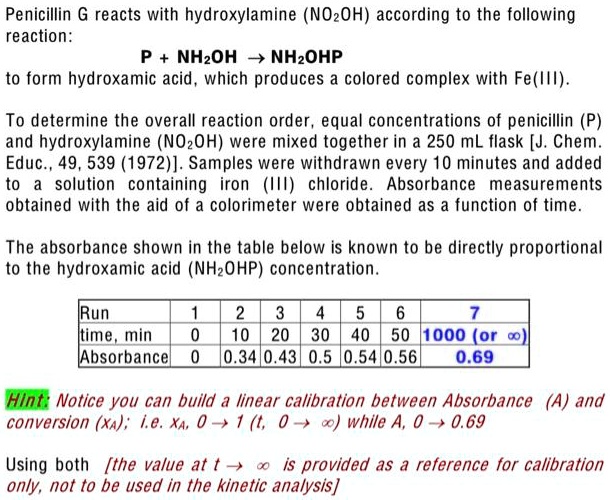 SOLVED How do you calculate the concentrations using the absorbances