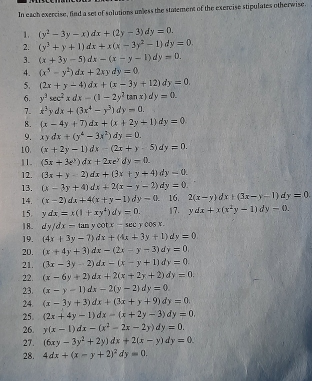 70 X x 1 dy dx x 2 y x 3 2x 1 291128 Dx X 2 2y 2 Dy 0