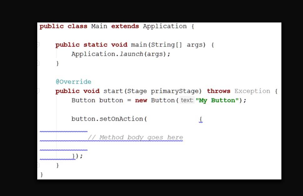 SOLVED Fill in the missing lambda expression to print a message to