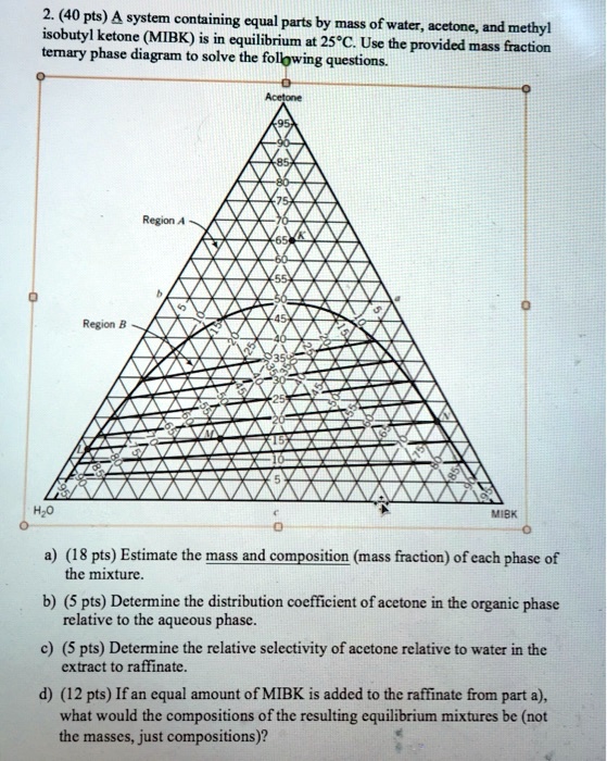 SOLVED: A System Containing Equal Parts By Mass Of Water, Acetone, And ...