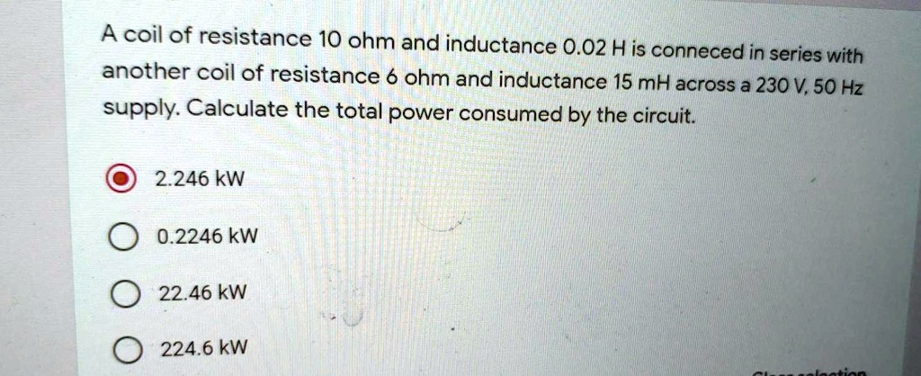 A coil of resistance 10 ohm and inductance 0.02 H is conneced in series ...