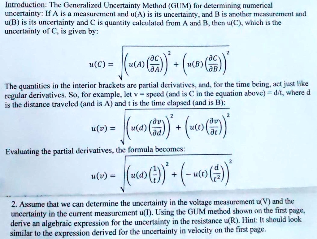 Introduction: The Generalized Uncertainty Method (GUM) for...