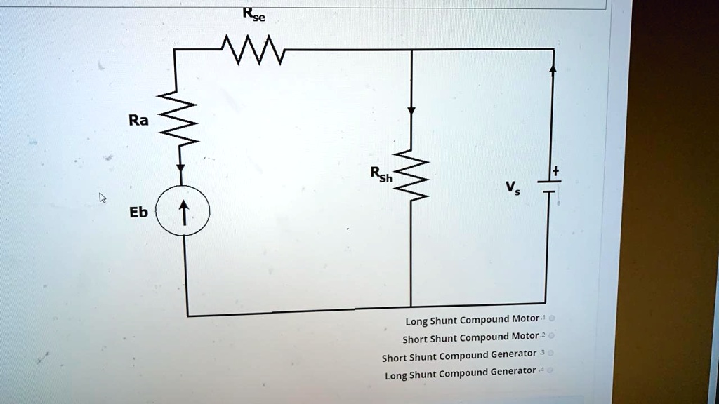 SOLVED: Long Shunt Compound Motor Short Shunt Compound Motor Short ...