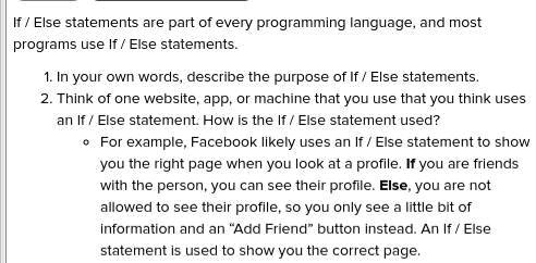 If / Else statements are part of every programming language,...