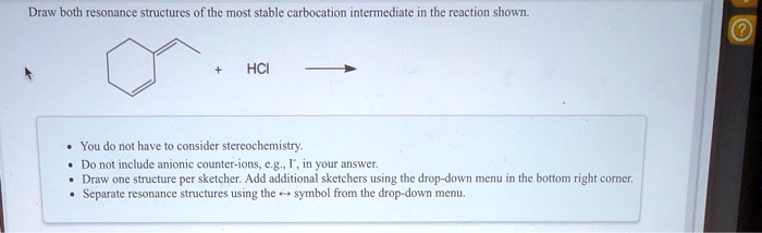 SOLVED:Draw both resonance Structures of IO-L ~ani crhoctan Inemedalc ...