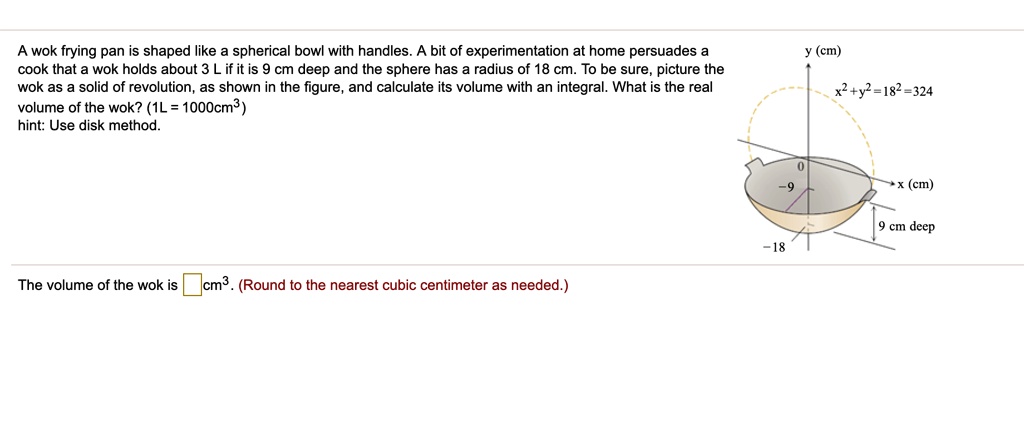 a-wok-frying-pan-is-shaped-like-spherical-bowl-with-h-solvedlib
