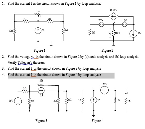 1. Find the current I in the circuit shown in Figure 1 by loop analysis ...