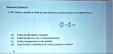 homperokk question 8 rd2tdr2 2dtdr0 c is there heal pensorative in the modium d is the thermal coolactivity of the modium ovoulant or variable 18496