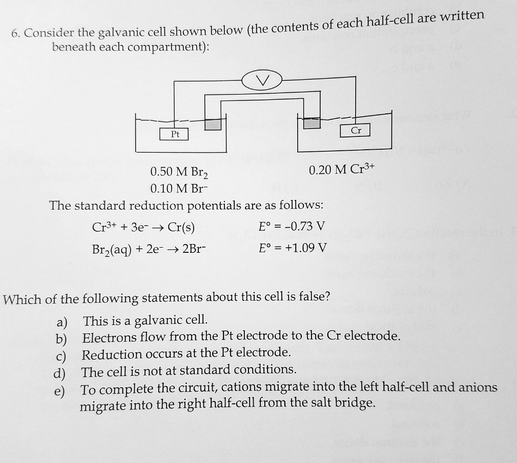 solved-of-each-half-cell-are-written-6-consider-the-galvanic-cell