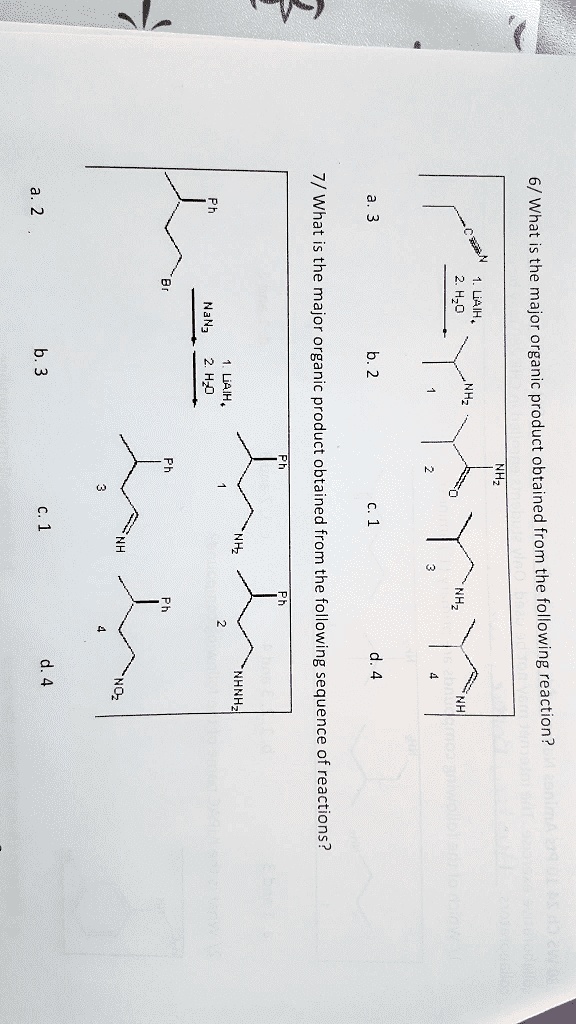 What Is The Major Organic Product For The Following Reaction ' What is the major organic product obtained from the following