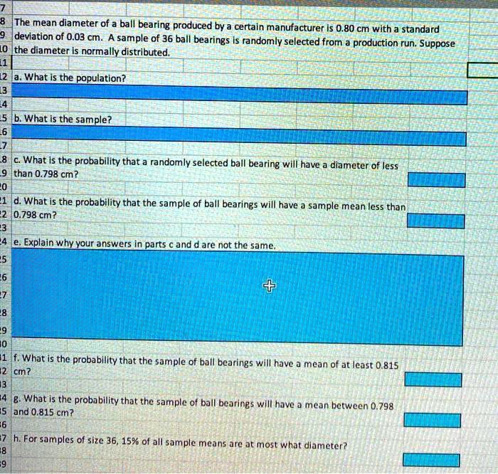 SOLVED The mean diameter of a ball bearing produced by a certain