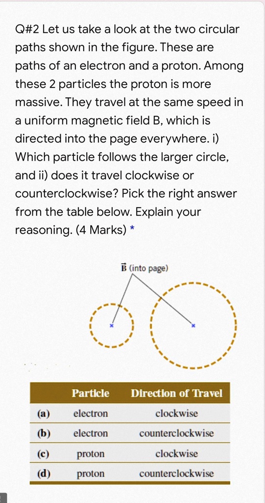 SOLVED Q2 Let us take a look at the two circular paths shown in the