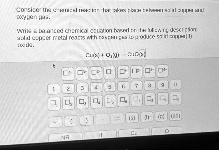 SOLVED: Consider the chemical reaction that takes place between solid ...