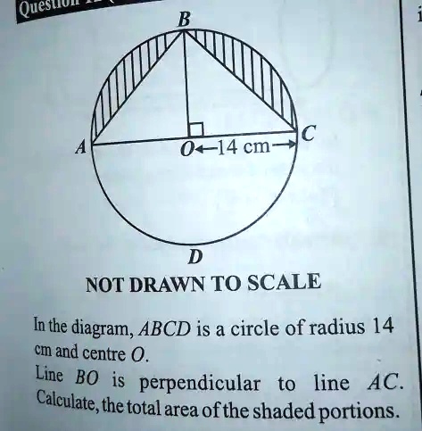 Total Abcd In the diagram, ABCD is a circle of radius 14 cm and centre O. Line BO ...