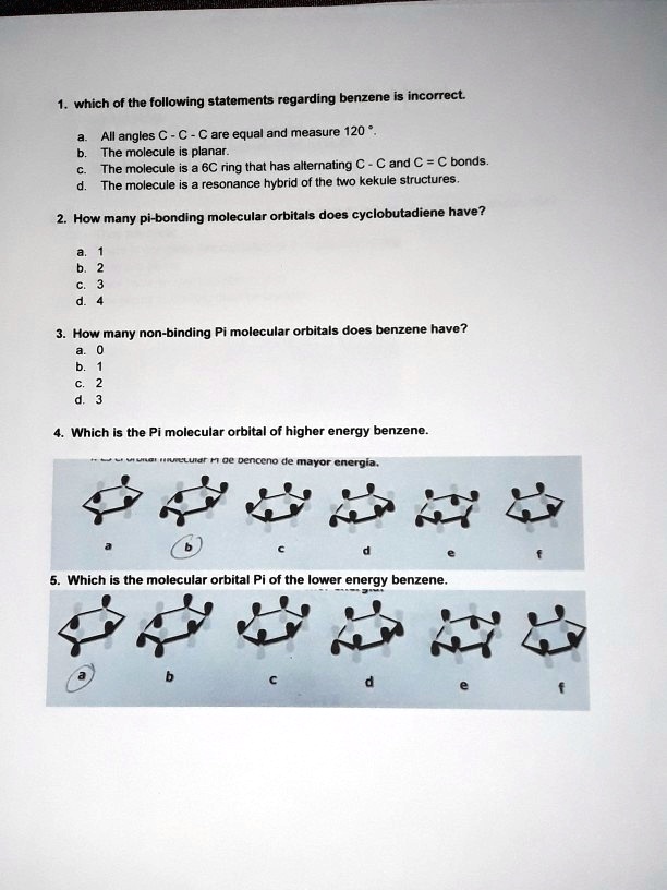 SOLVED which of the following statements regarding benzene incorrect