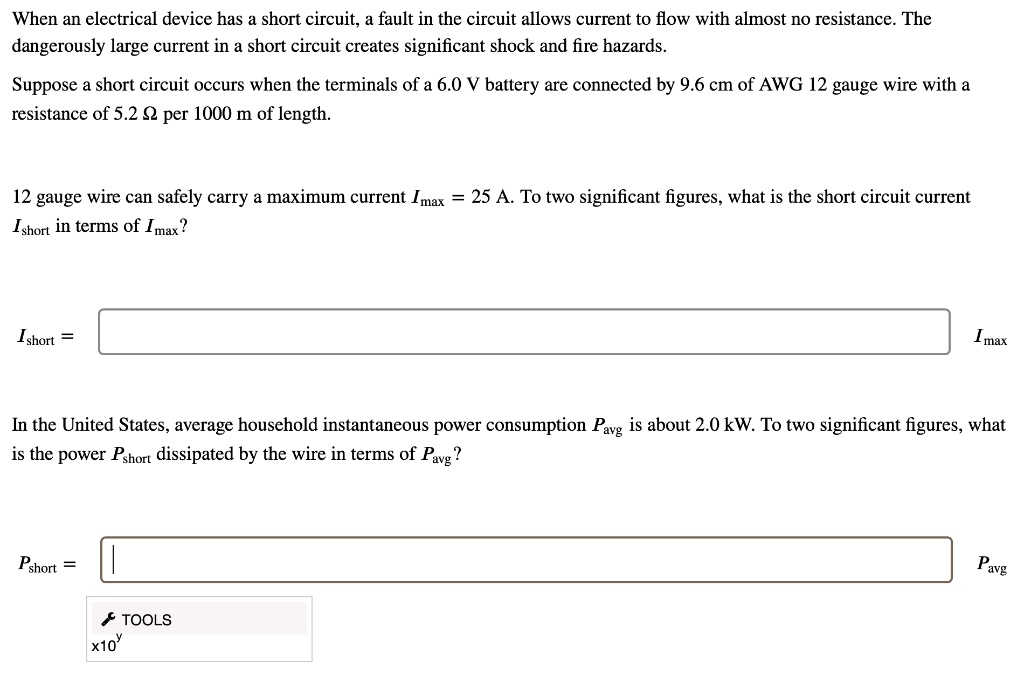 SOLVED: When an electrical device has a short circuit; fault in the
