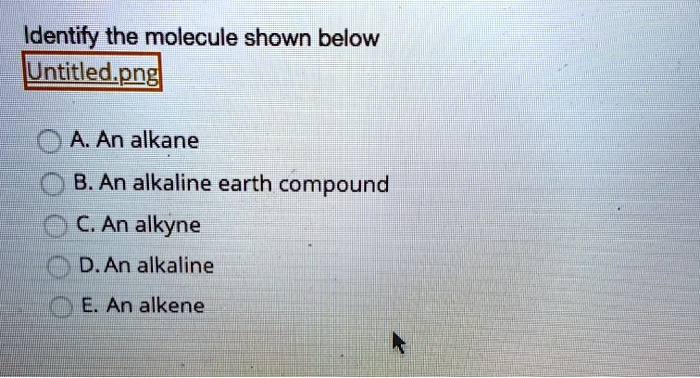 SOLVED: Identify the molecule shown below.