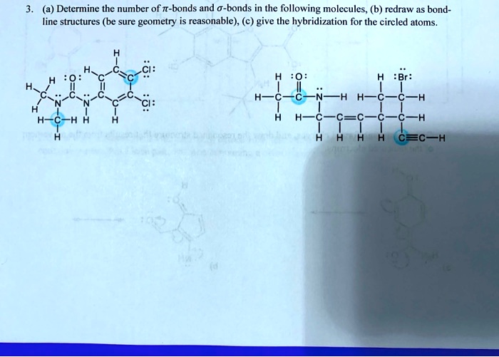 A determine the number of t bonds and bonds in the following...