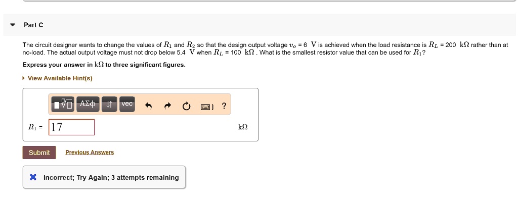 solved-part-c-the-circuit-designer-wants-to-change-the-values-of-r-and