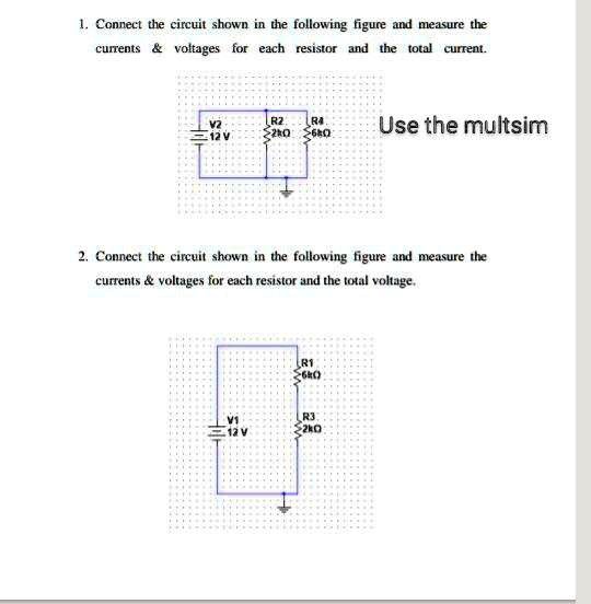 SOLVED Connect the circuit shown in the following figure and measure