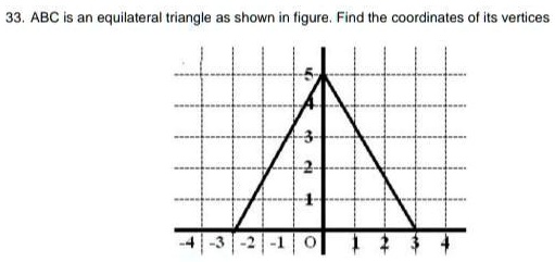 abc is an equilateral triangle as shown in figure find the coordinates ...
