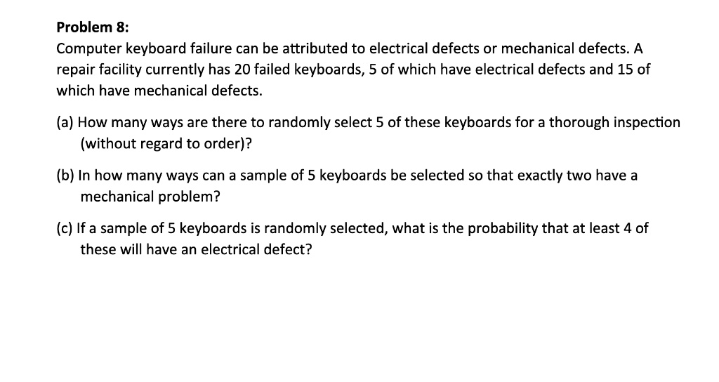 SOLVED Problem & Computer keyboard failure can be attributed to