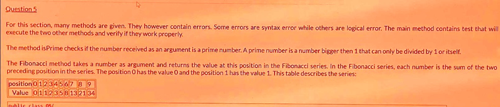 question 5 for this section many methods are given they however contain ...