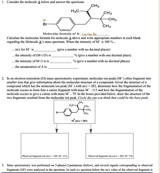 Solved consider the molecule below and answer the questions ch3 ch3 h
