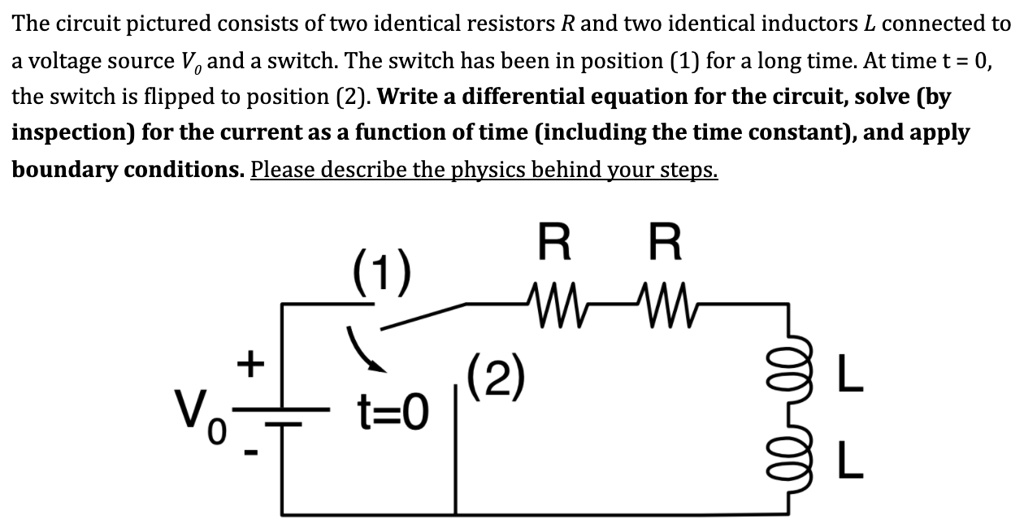 SOLVED: The Circuit Pictured Consists Of Two Identical Resistors R And ...