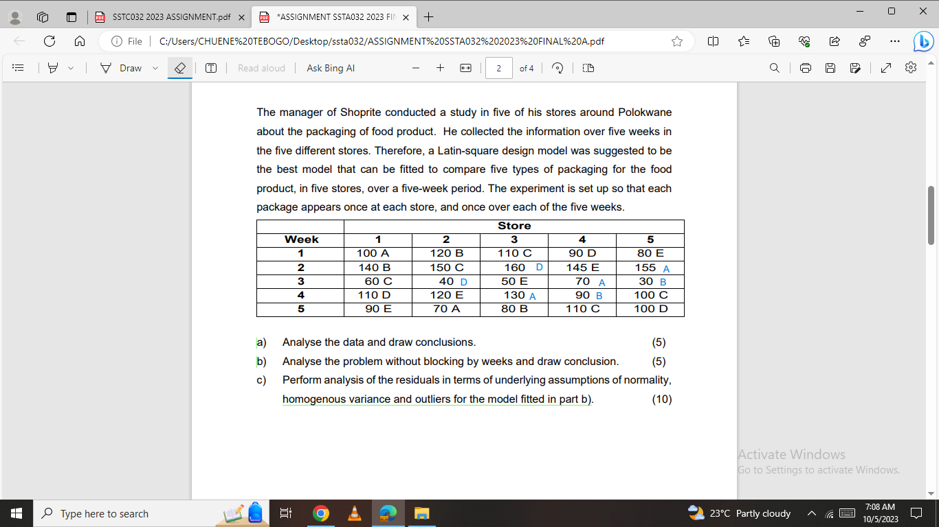 SOLVED: SSTC032 2023 ASSIGNMENT.pdf × ^* ASSIGNMENT SSTA032 2023 FIN× ...