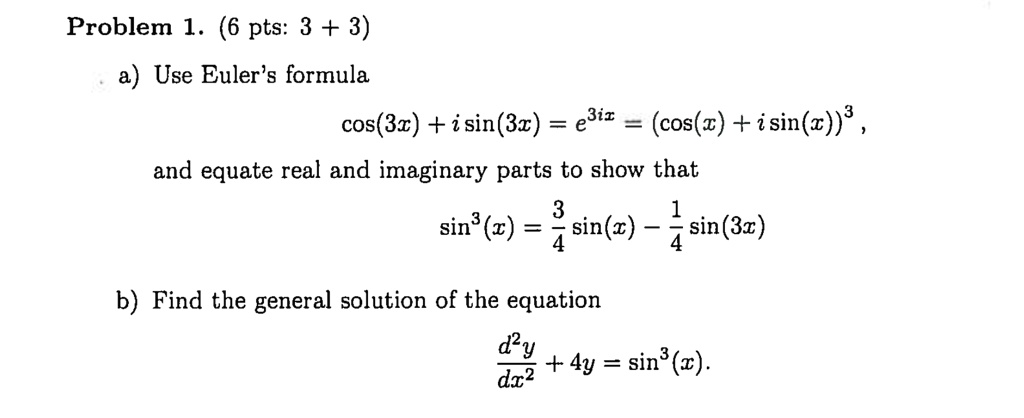 cos x euler formula