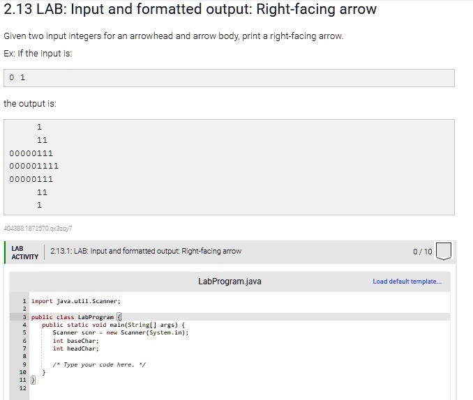 SOLVED: SOLVE IN JAVA PLEASE 2.13 LAB: Input and formatted output ...
