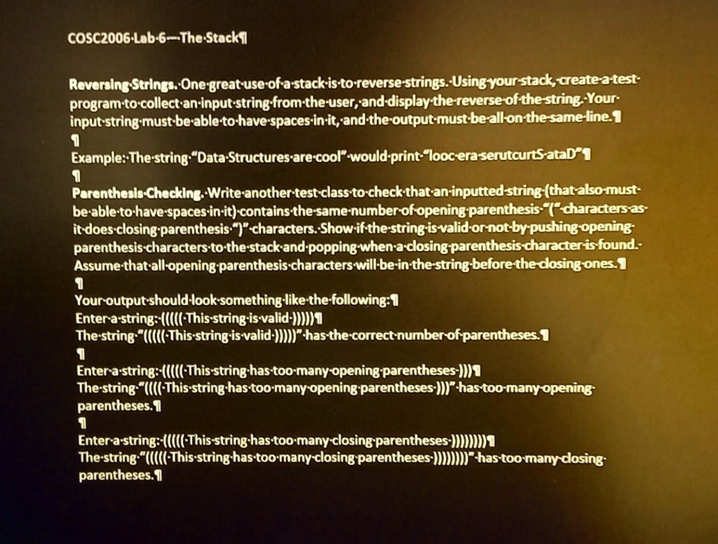 SOLVED: In Java language COSC2006-Lab-6-The-Stack Reversing-Strings ...