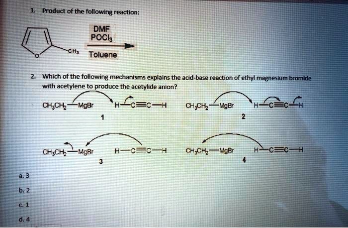 product of the following reaction dmf poci ch toluene which of the ...