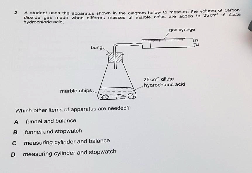 SOLVED: 'A student uses the apparatus shown in the diagram below to ...