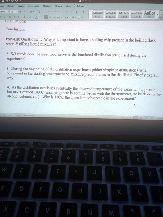 SOLVED HTcllm LApfcD AaBbl ChcuanOnS Conclusion PostLab Questions