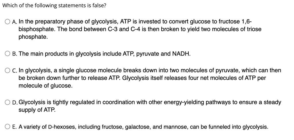 which of the following statements is false a in the preparatory phase