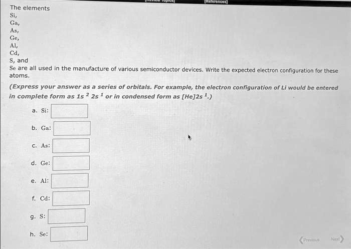 SOLVED: The elements Gu, and Se are all used in the manufacture of ...