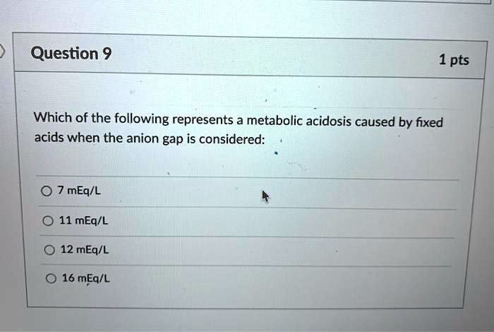 SOLVED: Question 9 1 pts Which of the following represents a metabolic ...